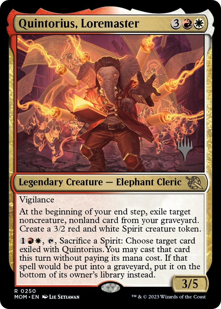 Image for Quintorius, Loremaster (Promo Pack: March of the Machine) (250) - Magic: The Gathering