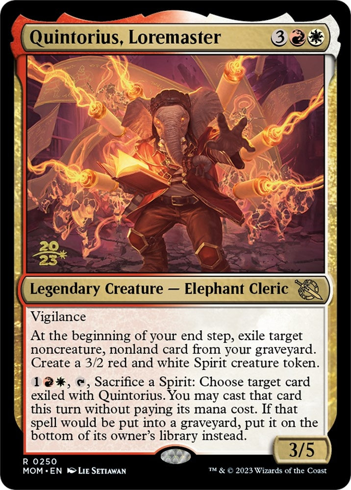 Image for Quintorius, Loremaster (Prerelease Cards) (250) - Magic: The Gathering