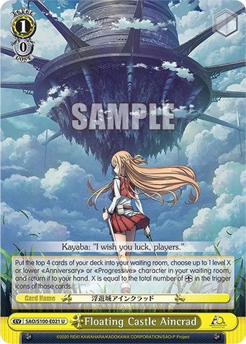 Image for Floating Castle Aincrad (Sword Art Online Animation 10th Anniversary) (SAO/S100-E021 U) - Weiss Schwarz