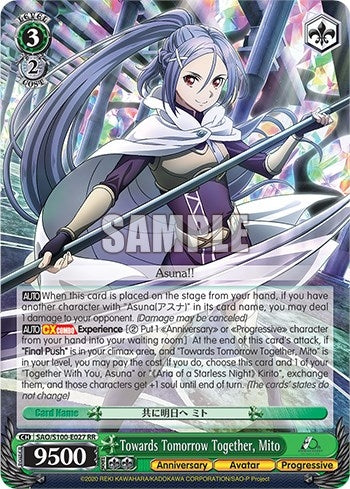Image for Towards Tomorrow Together, Mito (Sword Art Online Animation 10th Anniversary) (SAO/S100-E027 RR) - Weiss Schwarz