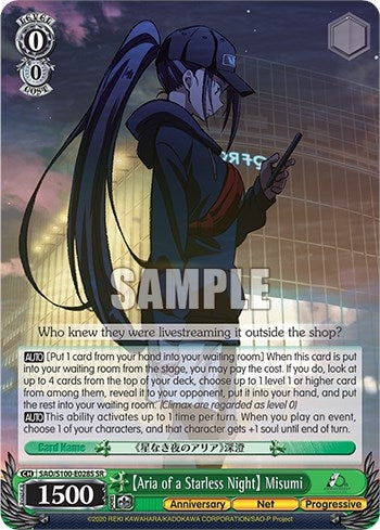 Image for [Aria of a Starless Night] Misumi (SR) (Sword Art Online Animation 10th Anniversary) (SAO/S100-E028S SR) - Weiss Schwarz