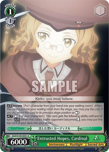 Image for Entrusted Hopes, Cardinal (Sword Art Online Animation 10th Anniversary) (SAO/S100-E041 U) - Weiss Schwarz