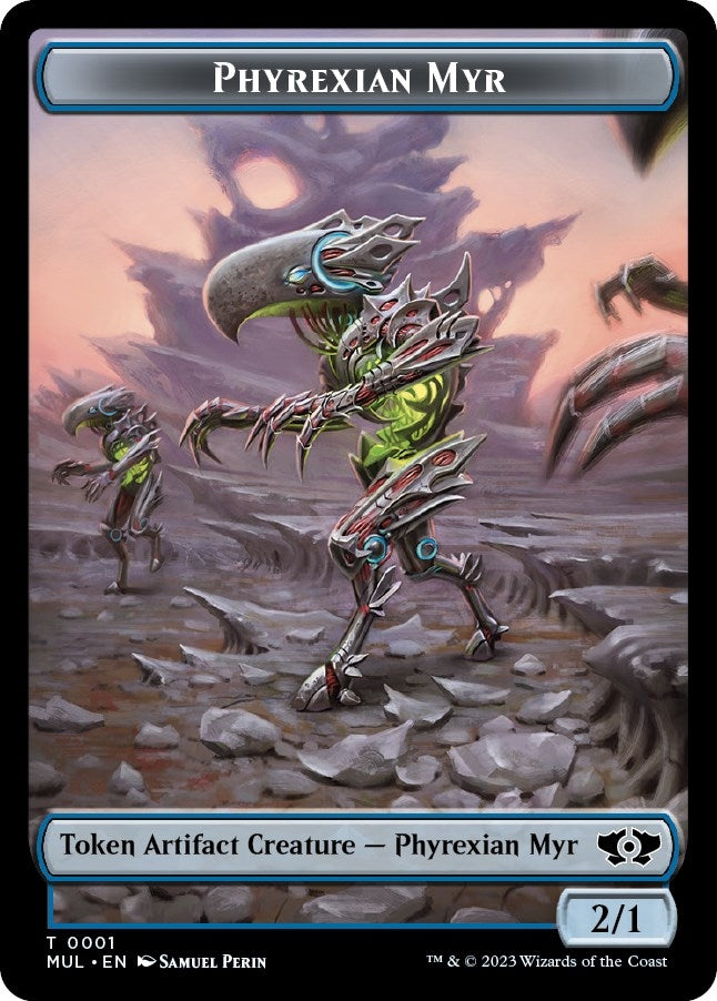 Image for Phyrexian Myr // Knight Double-Sided Token (March of the Machine) (1 // 10) - Magic: The Gathering