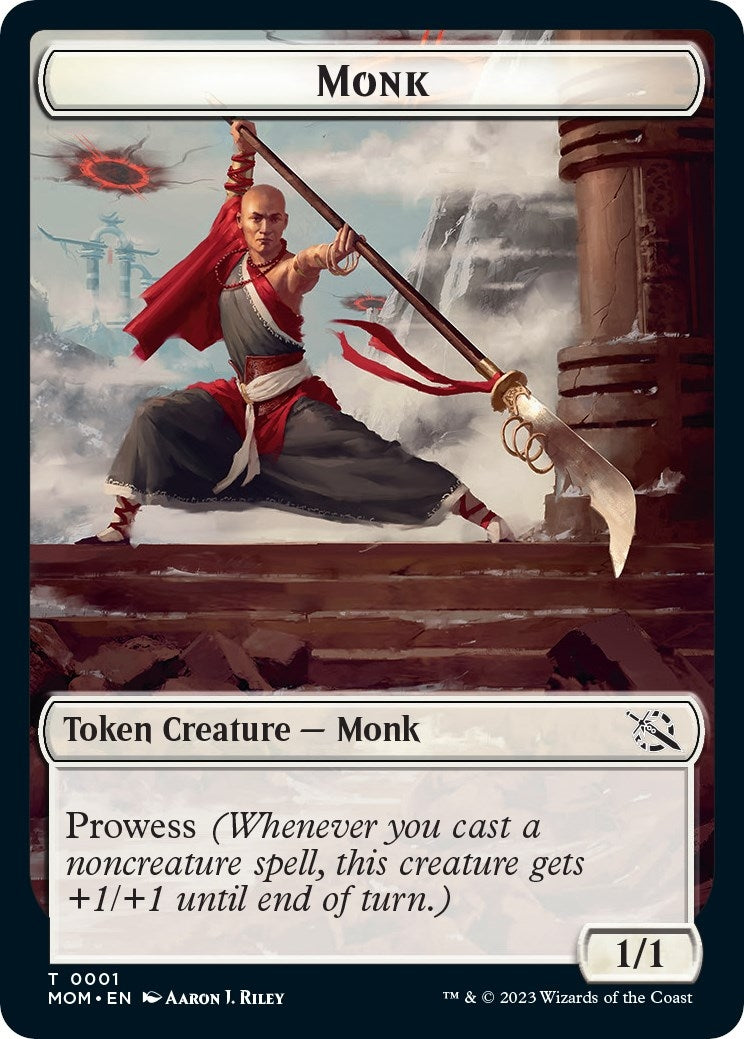 Image for Monk // Phyrexian Hydra (0011) Double-Sided Token (March of the Machine) (1 // 11) - Magic: The Gathering