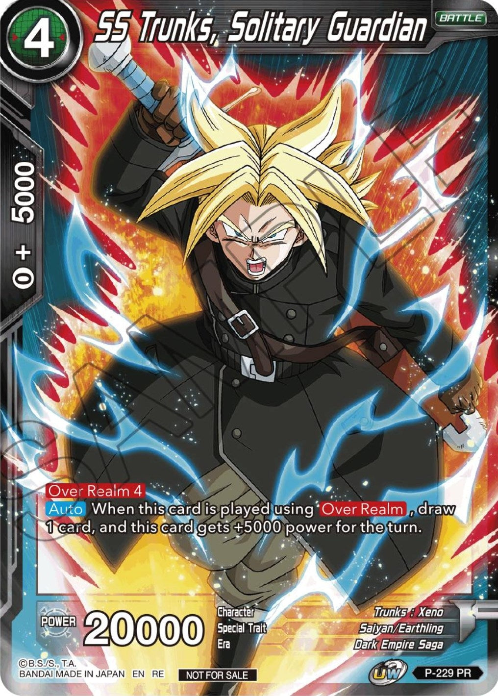 Image for SS Trunks, Solitary Guardian (Championship Selection Pack 2023 Vol.1) (Tournament Promotion Cards) (P-229) - Dragon Ball Super: Masters