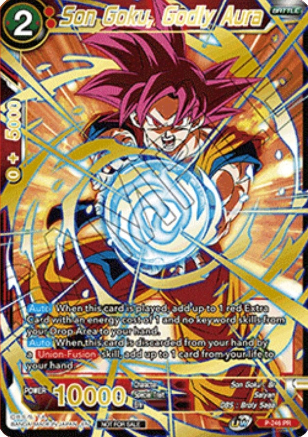 Image for Son Goku, Godly Aura (Alt. Art Card Set 2023 Vol. 1) (Tournament Promotion Cards) (P-246) - Dragon Ball Super: Masters