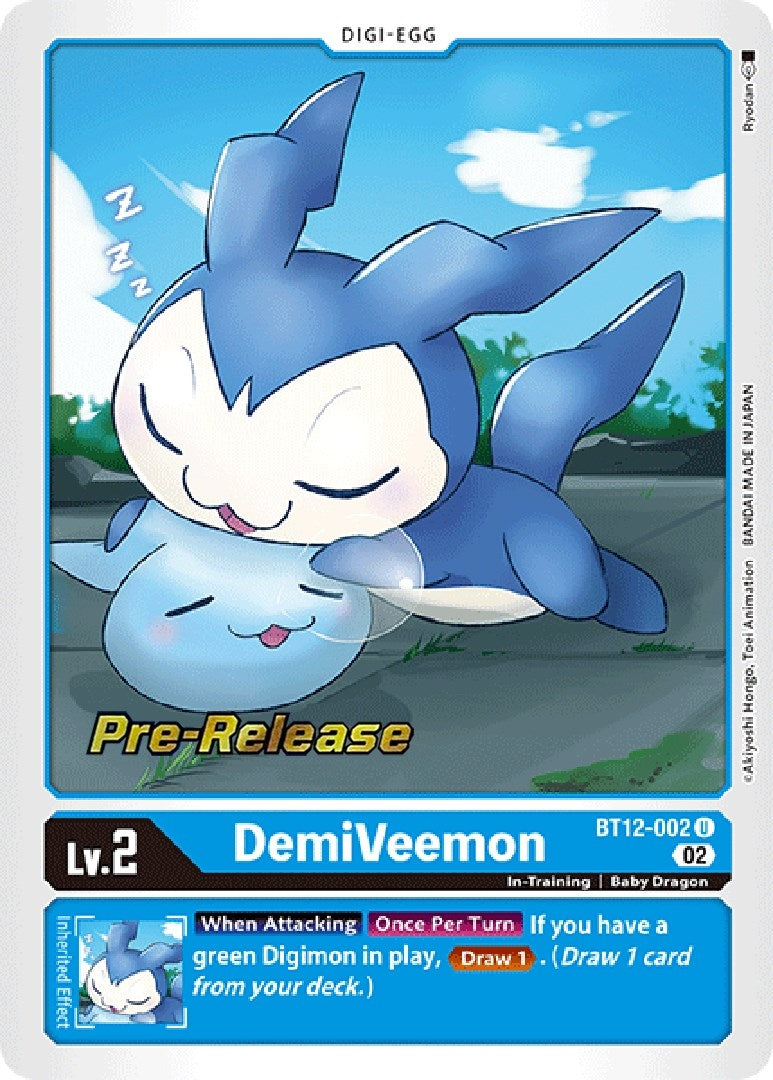 Image for DemiVeemon (BT12-002 U) [Across Time Pre-Release Cards] - Digimon Card Game