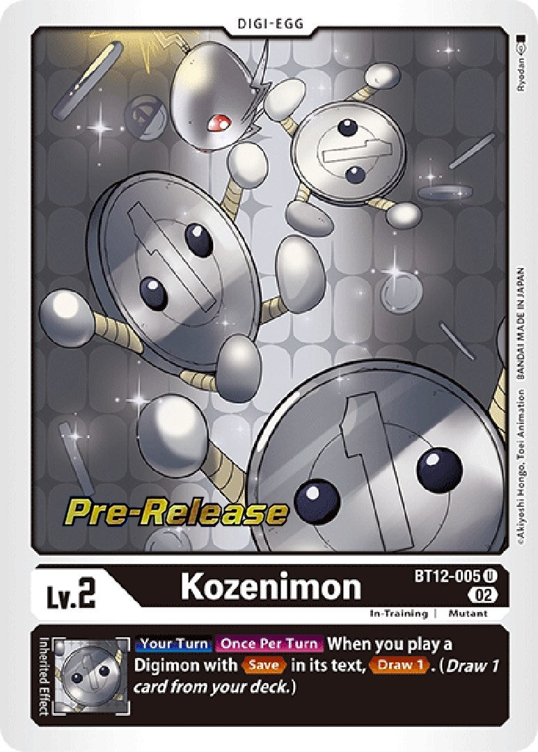 Image for Kozenimon (BT12-005 U) [Across Time Pre-Release Cards] - Digimon Card Game