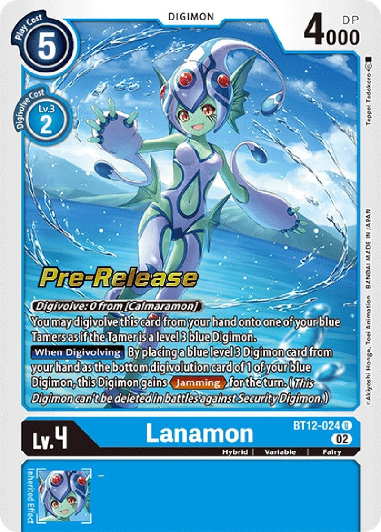 Image for Lanamon (BT12-024 U) [Across Time Pre-Release Cards] - Digimon Card Game