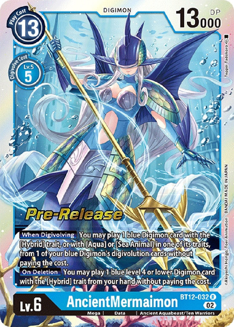 Image for AncientMermaimon (BT12-032 R) [Across Time Pre-Release Cards] - Digimon Card Game