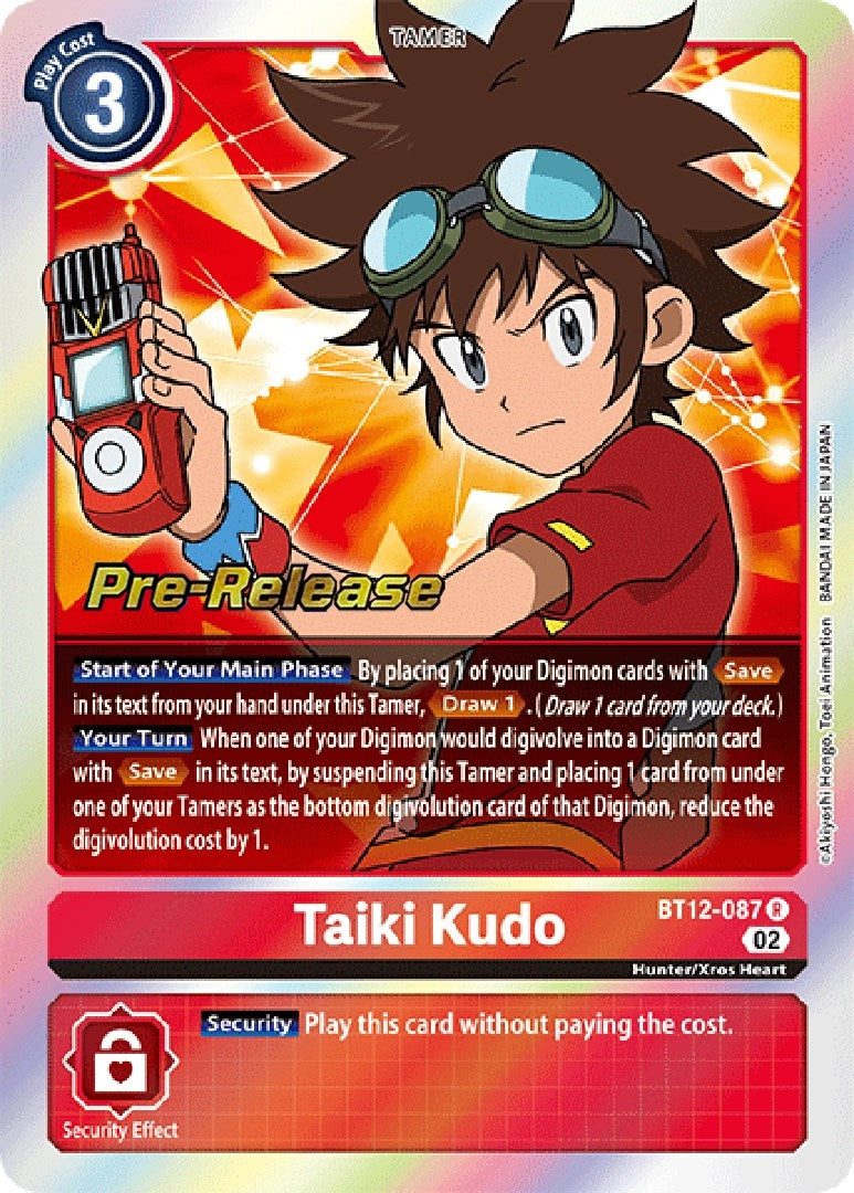 Image for Taiki Kudo (BT12-087 R) [Across Time Pre-Release Cards] - Digimon Card Game