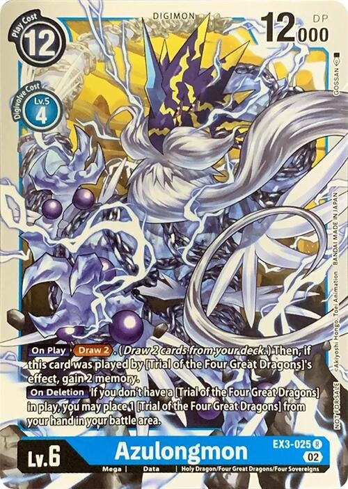 Image for Azulongmon (RPC) (EX3-025 R) - Digimon Card Game