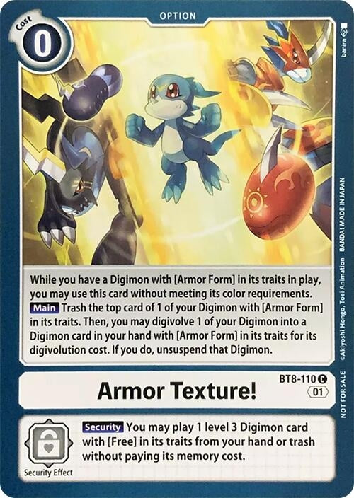 Image for Armor Texture! (RPC) (BT8-110 C) - Digimon Card Game