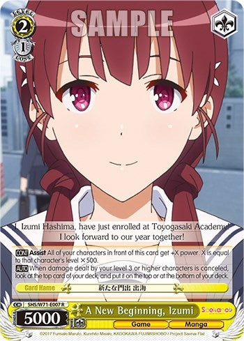 Image for A New Beginning, Izumi (Saekano How to Raise a Boring Girlfriend. flat) (SHS/W71-E007 R) - Weiss Schwarz