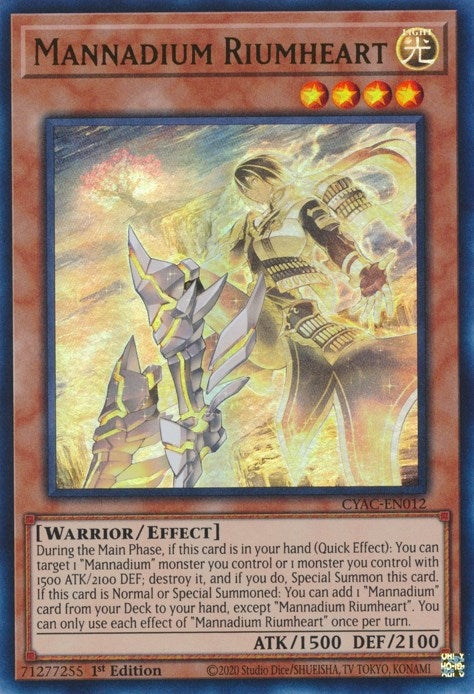 Image for Mannadium Riumheart (Cyberstorm Access) (CYAC-EN012) - YuGiOh
