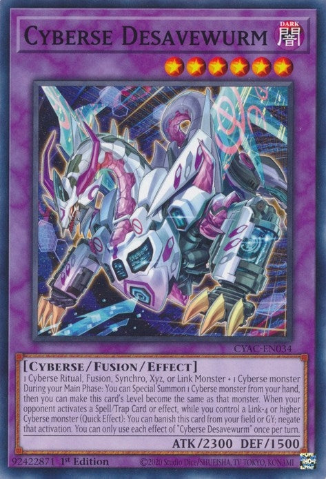 Image for Cyberse Desavewurm (Cyberstorm Access) (CYAC-EN034) - YuGiOh