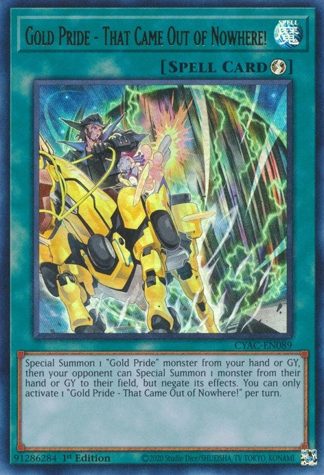 Image for Gold Pride - That Came Out of Nowhere! (Cyberstorm Access) (CYAC-EN089) - YuGiOh