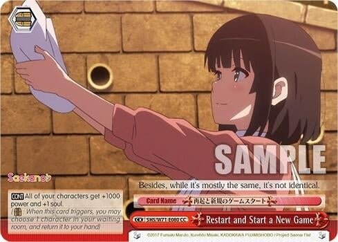Image for Restart and Start a New Game (Saekano How to Raise a Boring Girlfriend. flat) (SHS/W71-E080 CC) - Weiss Schwarz