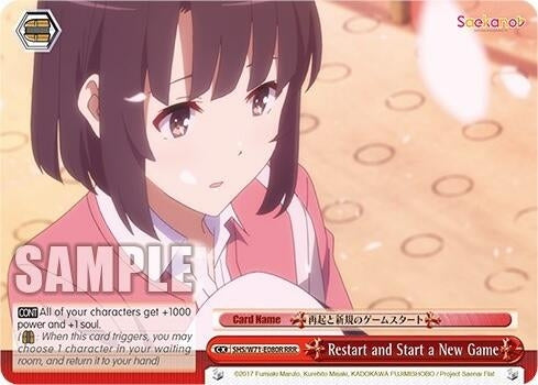 Image for Restart and Start a New Game (RRR) (Saekano How to Raise a Boring Girlfriend. flat) (SHS/W71-E080R RRR) - Weiss Schwarz