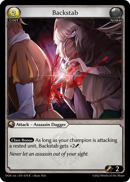 Image for Backstab (Dawn of Ashes 1st Edition) (070) - Grand Archive TCG