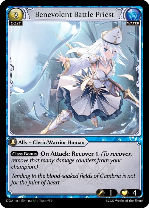 Image for Benevolent Battle Priest (Dawn of Ashes 1st Edition) (161) - Grand Archive TCG
