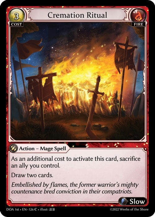 Image for Cremation Ritual (Dawn of Ashes 1st Edition) (126) - Grand Archive TCG