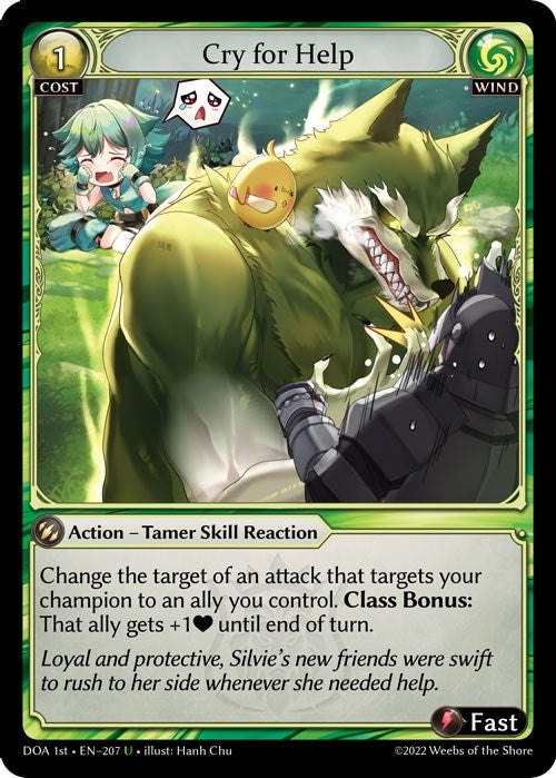 Image for Cry for Help (Dawn of Ashes 1st Edition) (207) - Grand Archive TCG