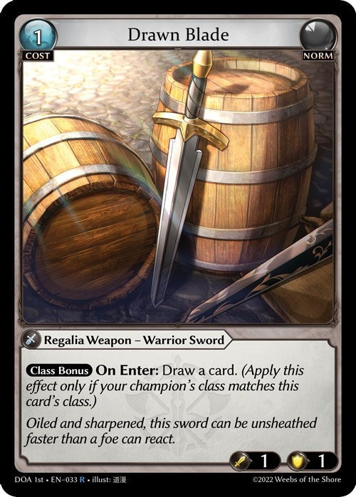 Image for Drawn Blade (Dawn of Ashes 1st Edition) (033) - Grand Archive TCG