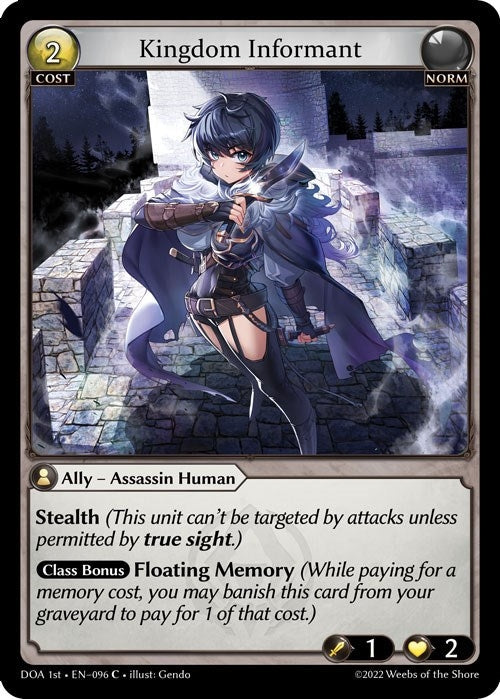 Image for Kingdom Informant (Dawn of Ashes 1st Edition) (096) - Grand Archive TCG