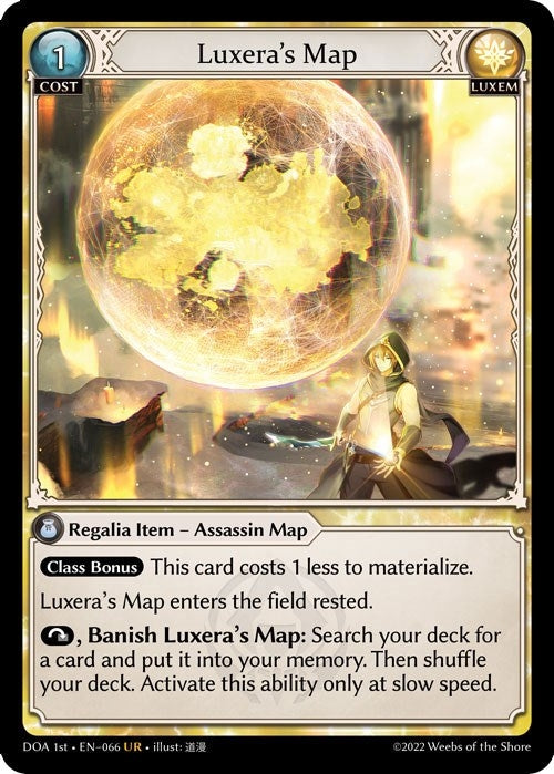 Image for Luxera's Map (Dawn of Ashes 1st Edition) (066) - Grand Archive TCG