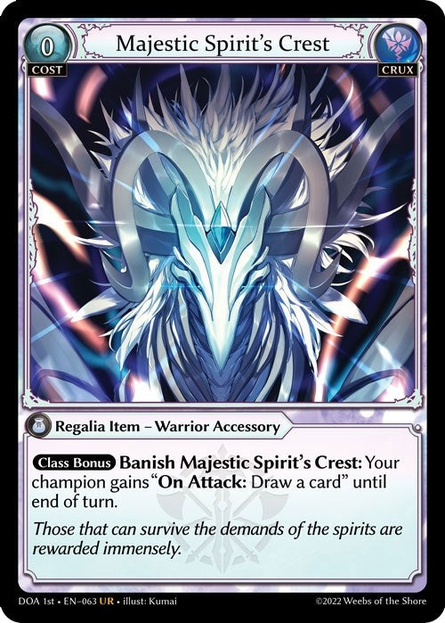Image for Majestic Spirit's Crest (Dawn of Ashes 1st Edition) (063) - Grand Archive TCG