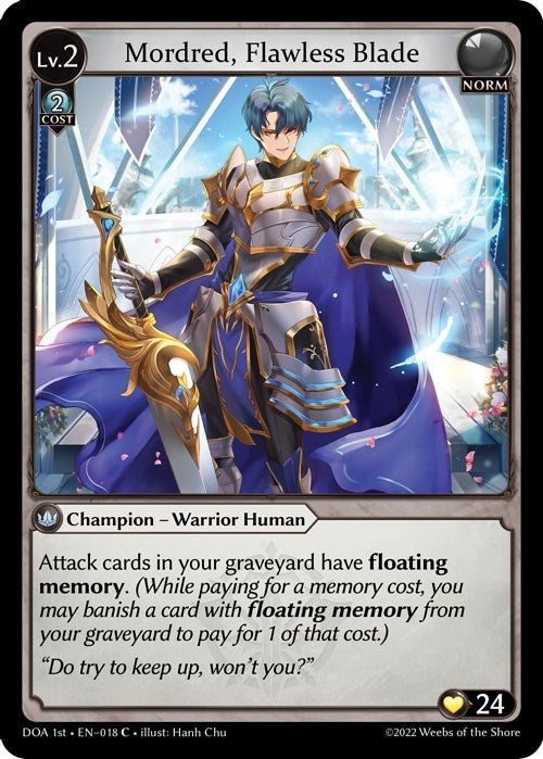 Image for Mordred, Flawless Blade (Dawn of Ashes 1st Edition) (018) - Grand Archive TCG