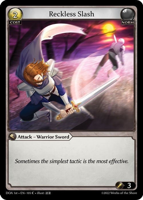 Image for Reckless Slash (Dawn of Ashes 1st Edition) (105) - Grand Archive TCG
