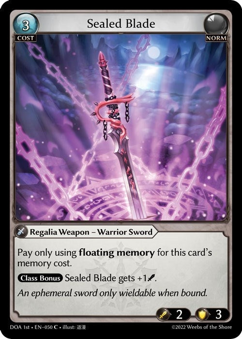 Image for Sealed Blade (Dawn of Ashes 1st Edition) (050) - Grand Archive TCG