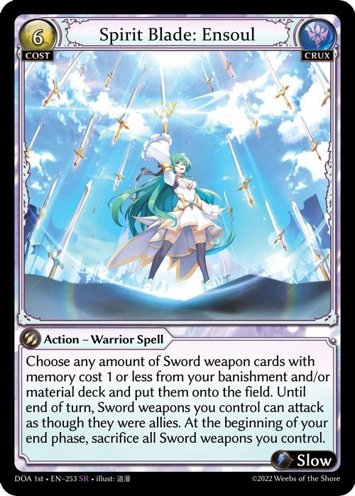 Image for Spirit Blade: Ensoul (Dawn of Ashes 1st Edition) (253) - Grand Archive TCG
