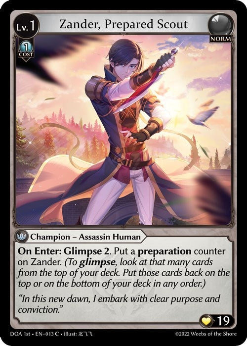 Image for Zander, Prepared Scout (Dawn of Ashes 1st Edition) (013) - Grand Archive TCG