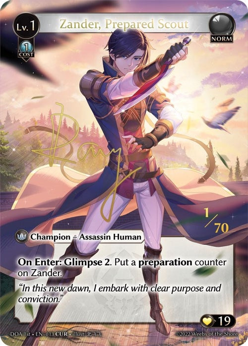 Image for Zander, Prepared Scout (CUR) (Dawn of Ashes 1st Edition) (013) - Grand Archive TCG