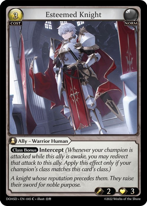 Image for Esteemed Knight (Dawn of Ashes Starter Decks) (045) - Grand Archive TCG