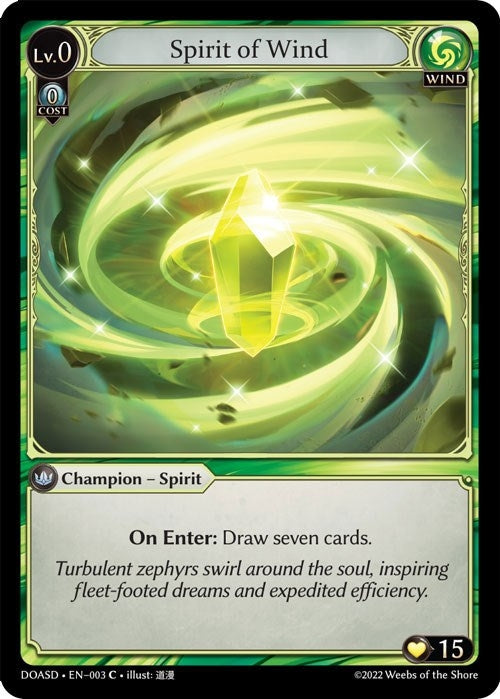 Image for Spirit of Wind (Dawn of Ashes Starter Decks) (003) - Grand Archive TCG