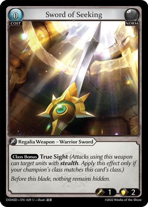 Image for Sword of Seeking (Dawn of Ashes Starter Decks) (029) - Grand Archive TCG