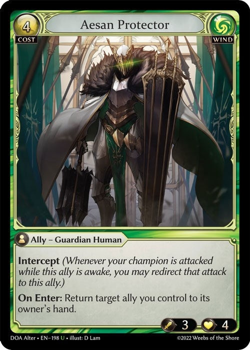 Image for Aesan Protector (Dawn of Ashes Alter Edition) (198) - Grand Archive TCG