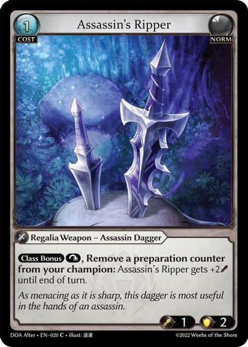 Image for Assassin's Ripper (Dawn of Ashes Alter Edition) (020) - Grand Archive TCG