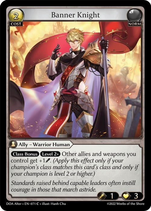 Image for Banner Knight (Dawn of Ashes Alter Edition) (071) - Grand Archive TCG