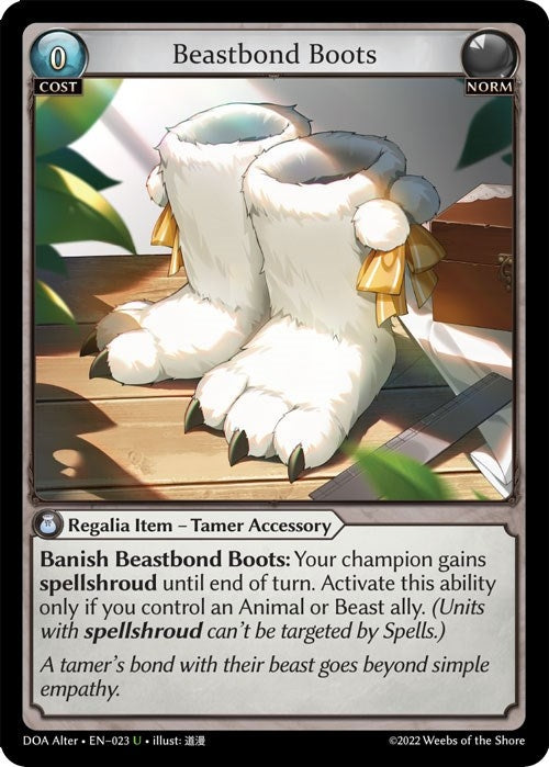 Image for Beastbond Boots (Dawn of Ashes Alter Edition) (023) - Grand Archive TCG