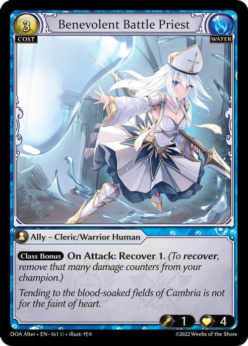 Image for Benevolent Battle Priest (Dawn of Ashes Alter Edition) (161) - Grand Archive TCG