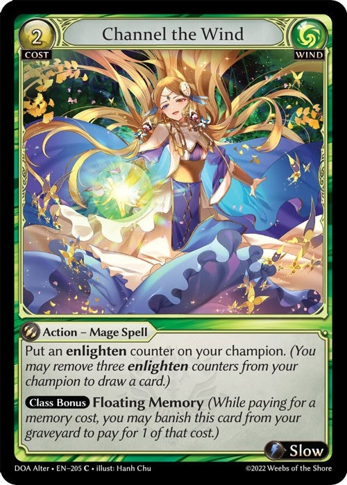 Image for Channel the Wind (Dawn of Ashes Alter Edition) (205) - Grand Archive TCG