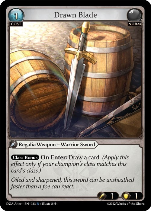 Image for Drawn Blade (Dawn of Ashes Alter Edition) (033) - Grand Archive TCG