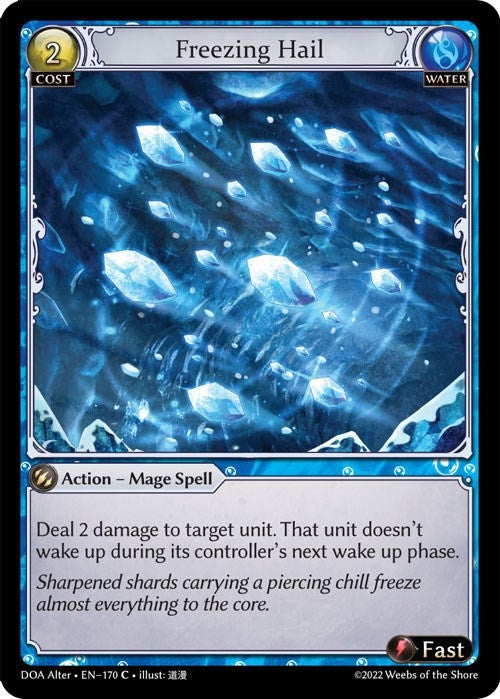 Image for Freezing Hail (Dawn of Ashes Alter Edition) (170) - Grand Archive TCG