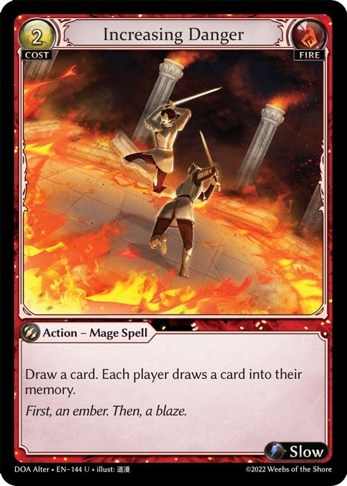 Image for Increasing Danger (Dawn of Ashes Alter Edition) (144) - Grand Archive TCG