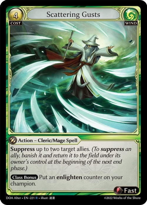 Image for Scattering Gusts (Dawn of Ashes Alter Edition) (221) - Grand Archive TCG